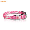 Pink Camouflage Nylon Led Lighted Flashing Dog Collar